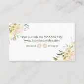 Floral Homemade Candle Visitekaartje (Achterkant)