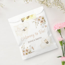 Floral Honey Bee Baby shower Bedankzakje