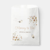 Floral Honey Bee Baby shower Bedankzakje (Voorkant)