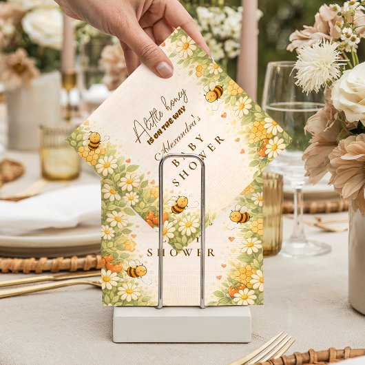 Floral Honey Bee Baby Shower Servet