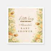 Floral Honey Bee Baby Shower Servet (Voorkant)