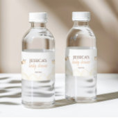 Floral Honey Bee Baby shower Waterfles Etiket