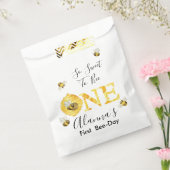 Floral Honey Bee First Bee Day Birthday Bedankzakje (Gezegeld)