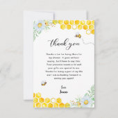 Floral Honey Bee Hartelijk dank Bedankkaart (Voorkant)