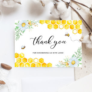 Floral Honey Bee Hartelijk dank Kaart