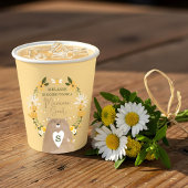 Floral Honey Beer Baby shower Wildflowers & Bees Papieren Bekers