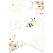 Floral Honey Bumble Bee Baby shower Vlaggetjes (Eerste vlag)