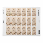 Floral Honeybee Bleek Oranje Apiary Product Etiket (Full Sheet)