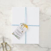 Floral Honeycomb Bumble Bee Baby shower Hartelijk Cadeaulabel (Met Touw)