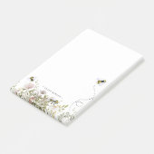 Floral Honeycomb Bumble Bee Monogram Gepersonalise Post-it® Notes (Schuin)