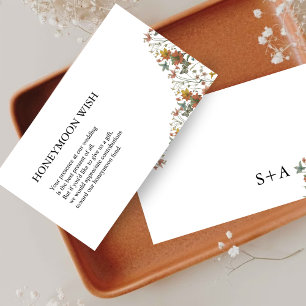 Floral Honeymoon Wish Enclosure Kaart