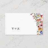 Floral Honeymoon Wish Informatiekaartje (Achterkant)