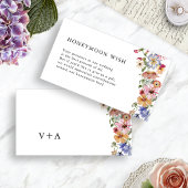 Floral Honeymoon Wish Informatiekaartje