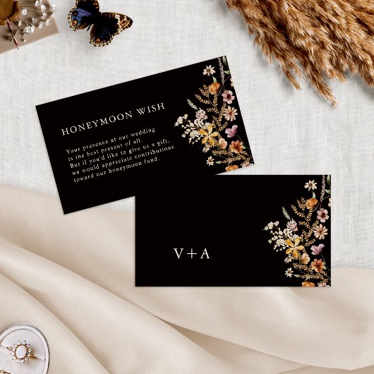 Floral Honeymoon Wish Informatiekaartje