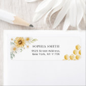 Floral honingraat Retouradreslabel Etiket (Insitu)