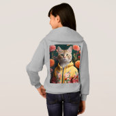 "Floral Hoodie Cat - (Achterkant volledig)