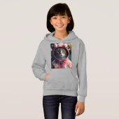 "Floral Hoodie Cat - (Voorkant volledig)