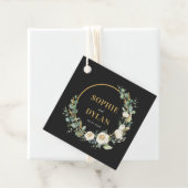 Floral Hoop Bewerkbare Kleur Bruiloft Favor Labels (In situ)