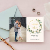 Floral Hoop Bewerkbare kleur Save the Date Kaart