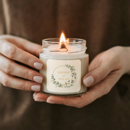 Floral Hoop Bruiloft Favor Sticker of Envelope Sea