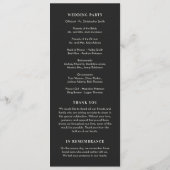 Floral Hoop EDITABLE KLEUR Bruiloft Programma Programmakaart (Achterkant)