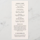 Floral Hoop EDITABLE KLEUR Bruiloft Programma Programmakaart (Achterkant)