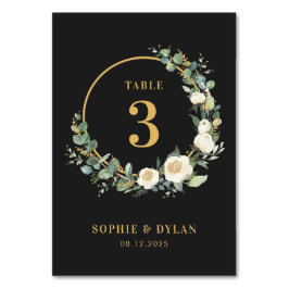 Floral Hoop EDITABLE KLEUR Trouwtafel nummer Kaart