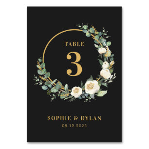 Floral Hoop EDITABLE KLEUR Trouwtafel nummer Kaart