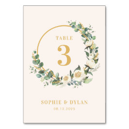 Floral Hoop EDITABLE KLEUR Trouwtafel nummer Kaart