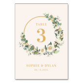 Floral Hoop EDITABLE KLEUR Trouwtafel nummer Kaart (Voorkant)
