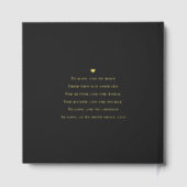 Floral Hoop Elegant Wedding Bewerkbare Kleur Gastenboek (Achterkant)