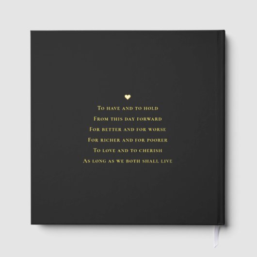 Floral Hoop Elegant Wedding Bewerkbare Kleur Gastenboek (Achterkant)