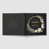 Floral Hoop Elegant Wedding Bewerkbare Kleur Gastenboek (Volledig)