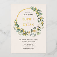 Floral Hoop FOLIE bewerkbare kleur bruiloft uitnod