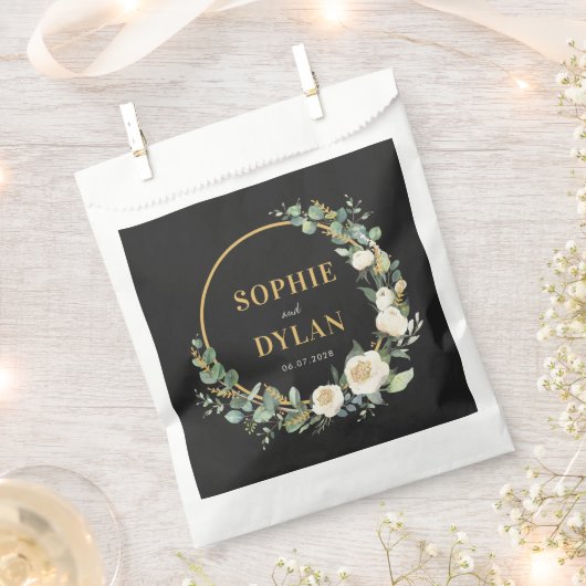 Floral Hoop Wedding Favoriet Tas Bedankzakje (Geknipt)