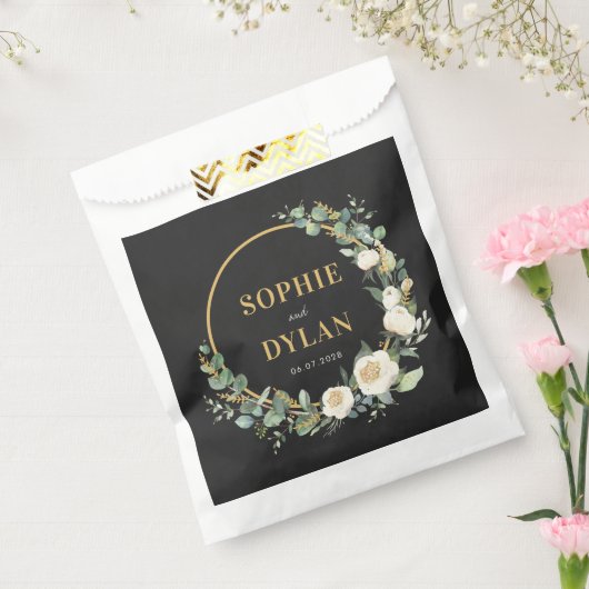 Floral Hoop Wedding Favoriet Tas Bedankzakje (Gezegeld)