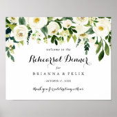 Floral Horizontal Rehearsal Welkomstbord Poster (Voorkant)