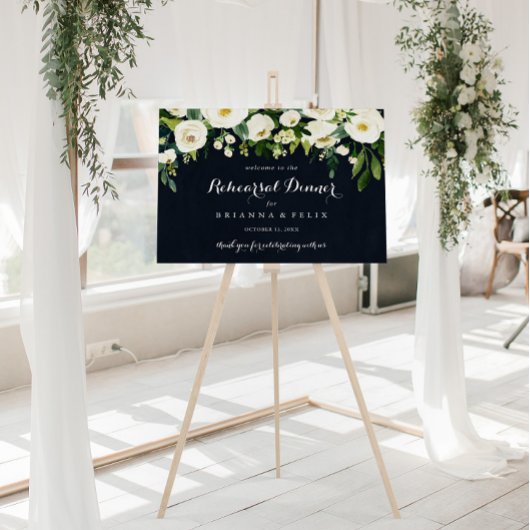 Floral Horizontal Rehearsal Welkomstbord Poster