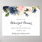 Floral Horizontal Rehearsal Welkomstbord Poster (Voorkant)