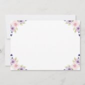 Floral Horse Baby shower Party Kaart (Achterkant)