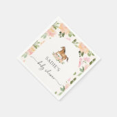 Floral Horse Baby shower servetten (Hoek)