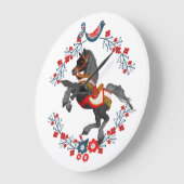 Floral Horse Clock Grote Klok (Hoek)
