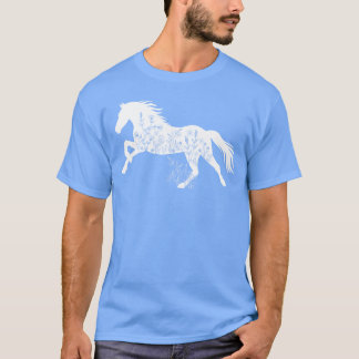 Floral Horse Dierenvriend familie T-shirt
