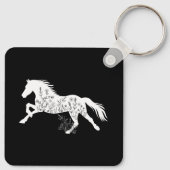 Floral Horse Dierenvriend Sleutelhanger (Achterkant)