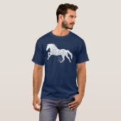 Floral Horse Dierenvriend T-shirt (Voorkant volledig)