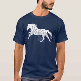 Floral Horse Dierenvriend T-shirt