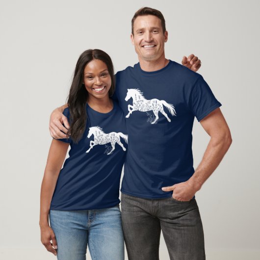 Floral Horse Dierenvriend T-shirt (Unisex)