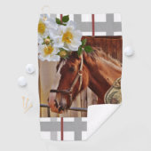 Floral Horse Golf Towel Golfhanddoek (Insitu)