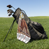 Floral Horse Golf Towel Golfhanddoek (Groen)