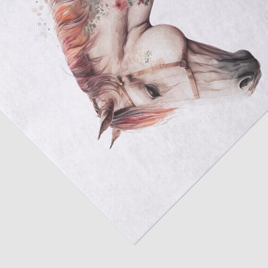 Floral Horse I Tissuepapier (Detail)